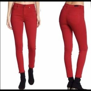 BLANKNYC High Rise Skinny Jeans in Red It